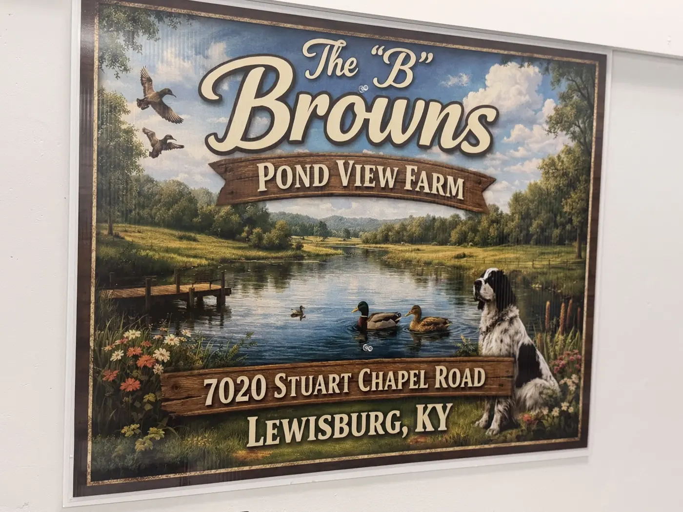 Custom farm sign