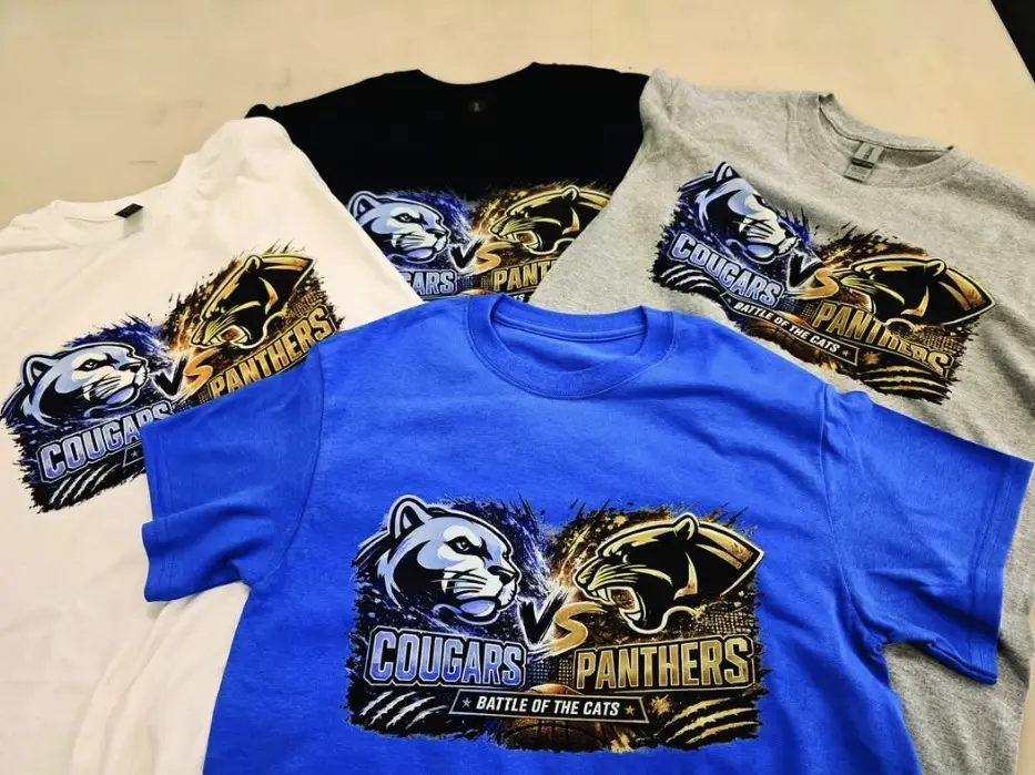 Custom printed team shirts