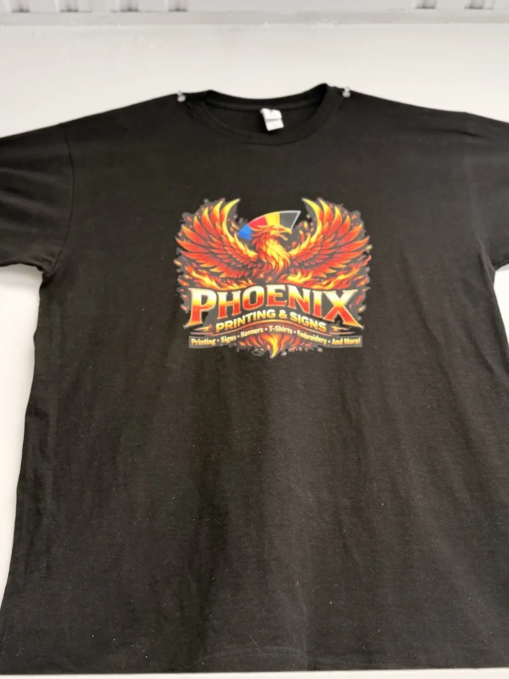 Black custom graphic shirt